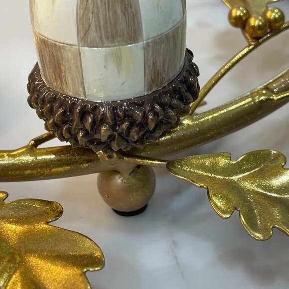 Autumnology Gold Leaf Ring Candle Holder CenterPiece - NEW - Picture 3 of 11